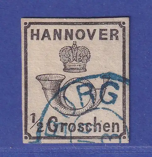 Hannover 1860 Posthorn 1/2 Groschen  Mi.-Nr. 17 y  gpr. ENGEL BPP