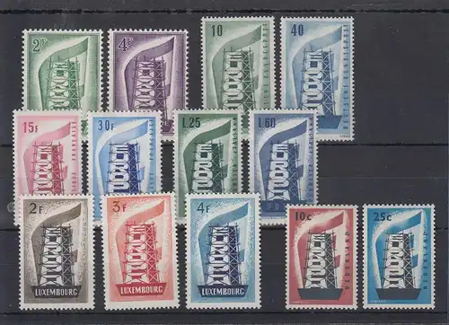 Europa CEPT Jahrgang 1956, komplett postfrisch **