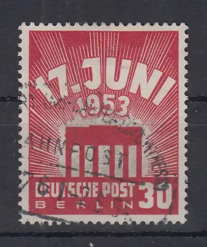 Berlin 1953 17. Juni  30 Pfg-Wert  Mi.-Nr. 111 mit Bahnpost-Stempel 
