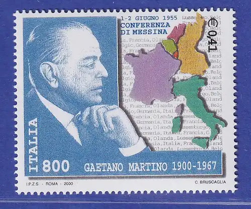 Italien 2000 Gaetano Martino Konferenz von Messina Mi.-Nr. 2732 **