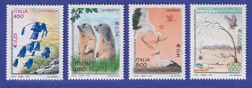 Italien 2001 Natur und Umwelt, Kampf gegen Desertifikation, Mi.-Nr. 2756-59  **