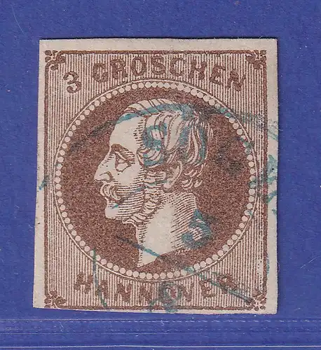 Hannover 1861 König Georg V. 3 Groschen Mi.-Nr. 19 a  O SÖGEL gepr. PFENNINGER