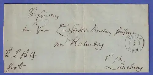 Hannover Brief mit Zweikreisstempel CELLE wohl 1860er Jahre