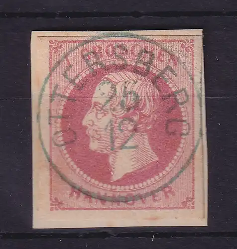 Hannover 1859 Georg V. 1 Groschen Mi.-Nr. 14 a  O OTTERSBERG auf Briefstück