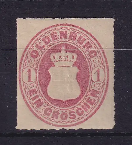 Oldenburg 1862 Wappen 1 Groschen Mi.-Nr. 17 B ungebraucht *