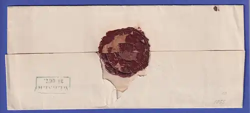 Hannover Brief mit blauem Zweikreis-O ASCHENDORF 1855