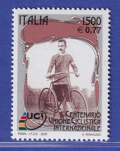 Italien 2000 100 Jahre Internationaler Radsportverband Mi.-Nr. 2691 **