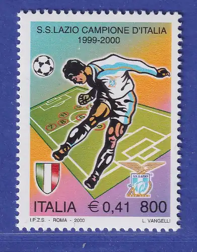 Italien 2000 Gewinn Fußballmeisterschaft 1999/2000 SS Lazio, Rom Mi.-Nr. 2703 **
