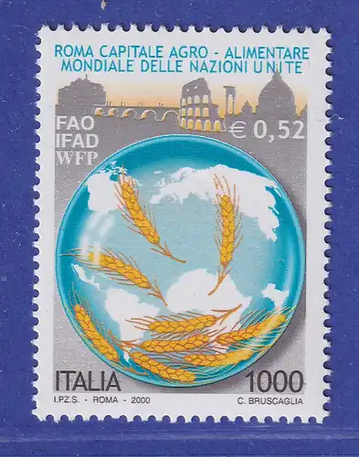Italien 2000 Weltkugel mit Kornähren, Sehenswürdigkeiten Roms Mi.-Nr. 2705 **