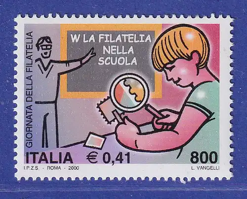 Italien 2000 Tag der Briefmarke, Philatelie in der Schule Mi.-Nr.2722 **