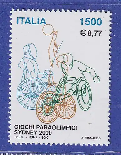 Italien 2000 Paralympische Sommerspiele, Sydney Mi.-Nr. 2725 **