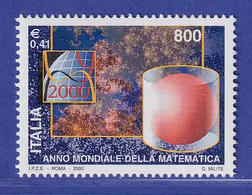 Italien 2000 Internationales Jahr der Mathematik Mi.-Nr. 2726 **