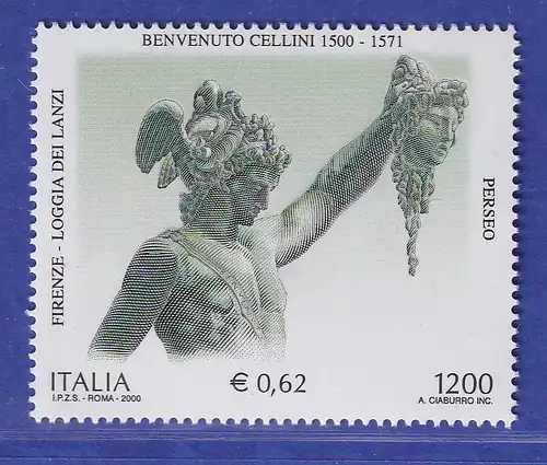 Italien 2000 Bronzestatue Perseus, Florenz v. Benvenuto Cellini  Mi.-Nr. 2731 **
