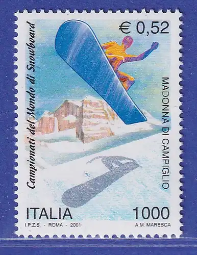 Italien 2001 Snowboard-WM in Madonna di Campiglio Mi.-Nr. 2739 **