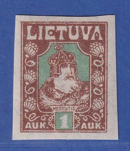 Lietuva / Litauen 1 Auk. UNGEZÄHNT Mi.-Nr. 95U ungebraucht * 
