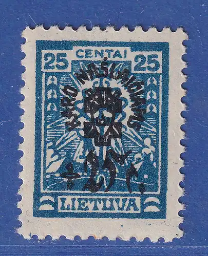 Lietuva / Litauen 1924 Kriegswaisen Mi-Nr. 230 X mit Wz.3 ungebraucht *