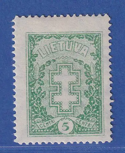 Lietuva / Litauen 1926 Freimarke Doppelkreuz mit wz.5 Mi-Nr. 270AY ungebraucht *