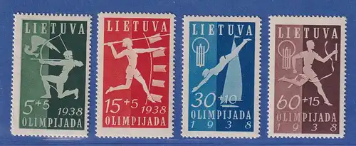 Lietuva / Litauen 1938 Nationale Sportspiele Mi.-Nr. 417-20 **