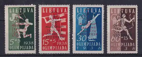 Lietuva / Litauen 1938 Nationale Pfadfinder-Lager Mi.-Nr. 421-24 **