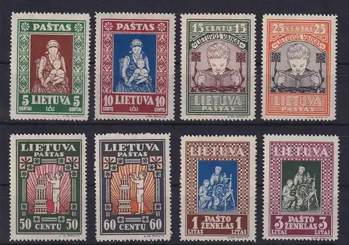 Lietuva / Litauen 1933 Lietuvos vaikas Mi.-Nr. 364-71 A Satz kpl. postfrisch **