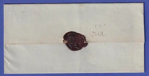 Hannover Vorphila-Brief mit Rechteckstempel CLAUSTHAL 1838