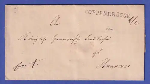 Hannover Vorphila-Brief mit Einzeiler COPPENBRÜGGE 1840er Jahre
