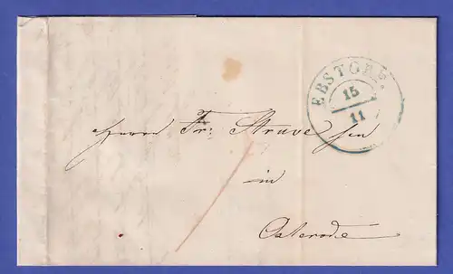 Hannover Brief mit Zweikreisstempel EBSTORF 1853