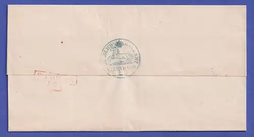 Hannover Brief mit Grenzübertritt-O HANOVER O und Zweikreis-O NEUENHAUS 1856 (?)