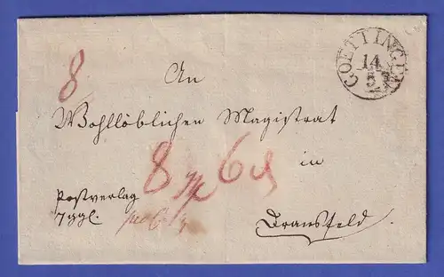 Hannover Vorphila-Brief mit Einkreisstempel GOETTINGEN nach 1835