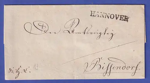 Hannover Vorphila-Brief mit Einzeiler HANNOVER nach 1806