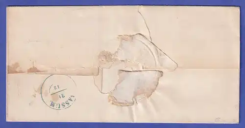 Hannover Vorphila-Brief mit blauem Fingerhutstempel HANNOVER nach 1825