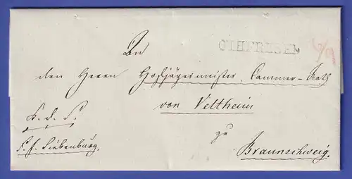 Hannover Vorphila-Brief mit Einzeiler OTHFRESEN 1845