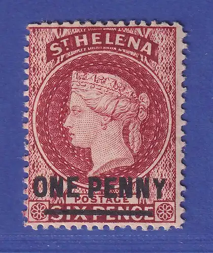 St. Helena 1880 Queen Victoria 1 Penny Mi.-Nr. 5 D ungebraucht *