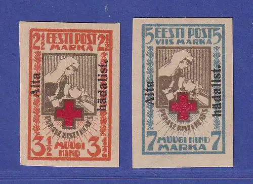 Estland 1923 Wohlfahrtsmarken  Mi.-Nr. 46-47 B postfrisch **
