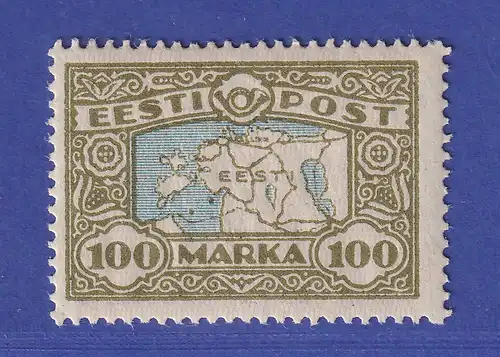 Estland 1923 Landkarte  Mi.-Nr. 40  postfrisch **