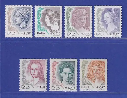 Italien 2002 Freimarken: Die Frau in der Kunst Mi.-Nr. 2816-22 **