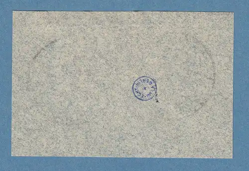 Dt. Reich Infla Rhein-Ruhr-Hilfe Mi-Nr. 260 O SCHÖNAU auf Briefstück, gpr. Infla