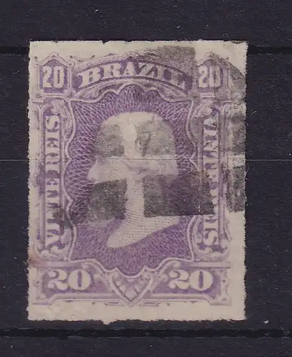 Brasilien 1877 Kaiser Dom Pedro II. 20 Reis Mi.-Nr. 39 gestempelt