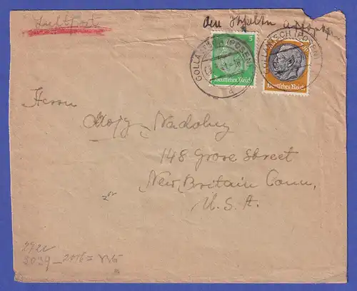 Generalgouvernement 1941 Luftpost-Auslandsbrief vor Einführung eigener Marken
