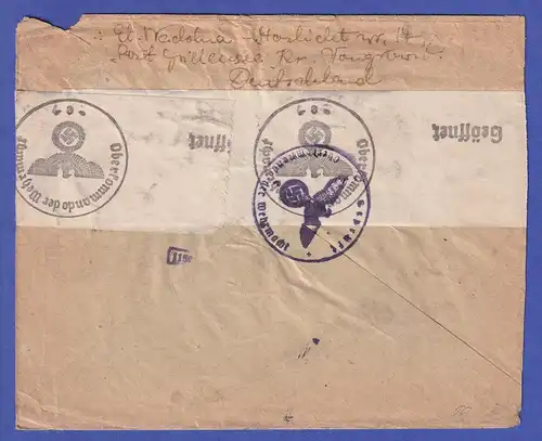 Generalgouvernement 1941 Luftpost-Auslandsbrief vor Einführung eigener Marken