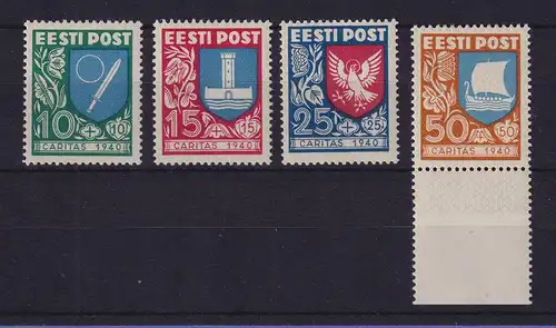 Estland 1940 Wappen Mi.-Nr. 152-55 postfrisch ** / MNH 