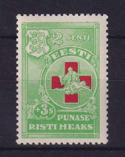 Estland 1931 Rotes Kreuz mit Samariter  Mi.-Nr. 90 postfrisch ** / MNH