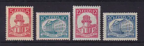 Estland 1932 Universität Dorpat  Mi.-Nr. 94-97 postfrisch ** / MNH