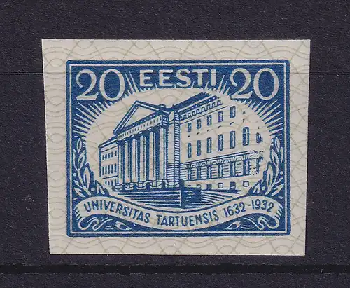 Estland 1932 Universität Dorpat  Mi.-Nr. 97 U postfrisch ** / MNH