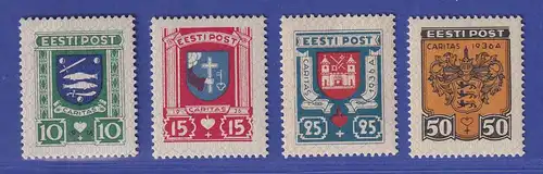Estland 1936 Gemeinschaftshilfe Stadtwappen  Mi.-Nr. 109-112  ** / MNH