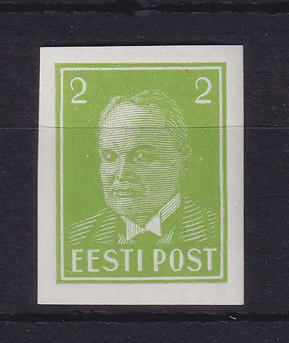 Estland 1936 Staatspräsident Päts  Mi.-Nr. 114 U  postfrisch ** / MNH