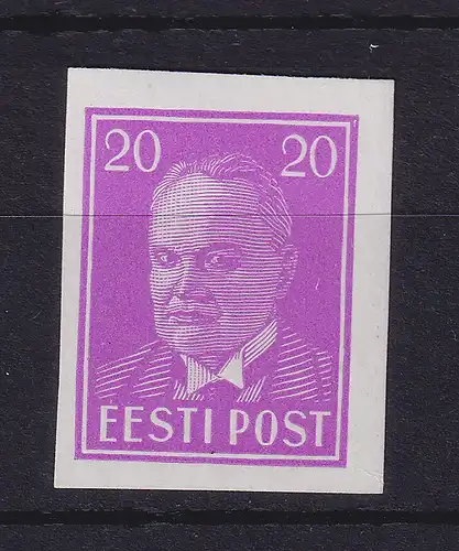 Estland 1936 Staatspräsident Päts  Mi.-Nr. 118 U  postfrisch ** / MNH