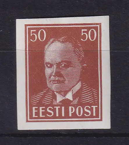 Estland 1936 Staatspräsident Päts  Mi.-Nr. 119 U  postfrisch ** / MNH