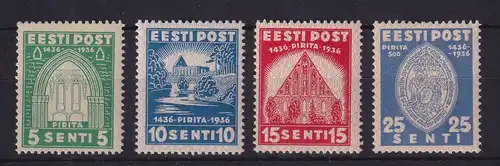 Estland 1936 Kloster Pirita  Mi.-Nr. 120-123 postfrisch ** / MNH