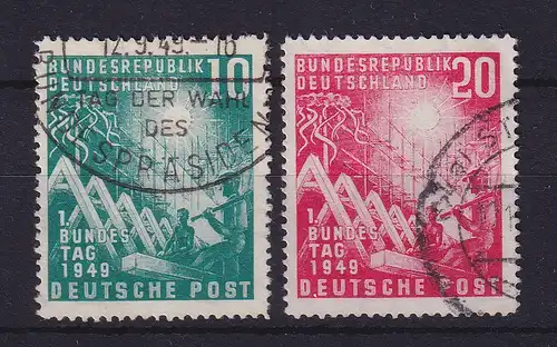 Bundesrepublik 1949 Bundestagseröffnung  Mi.-Nr. 111-112  gestempelt